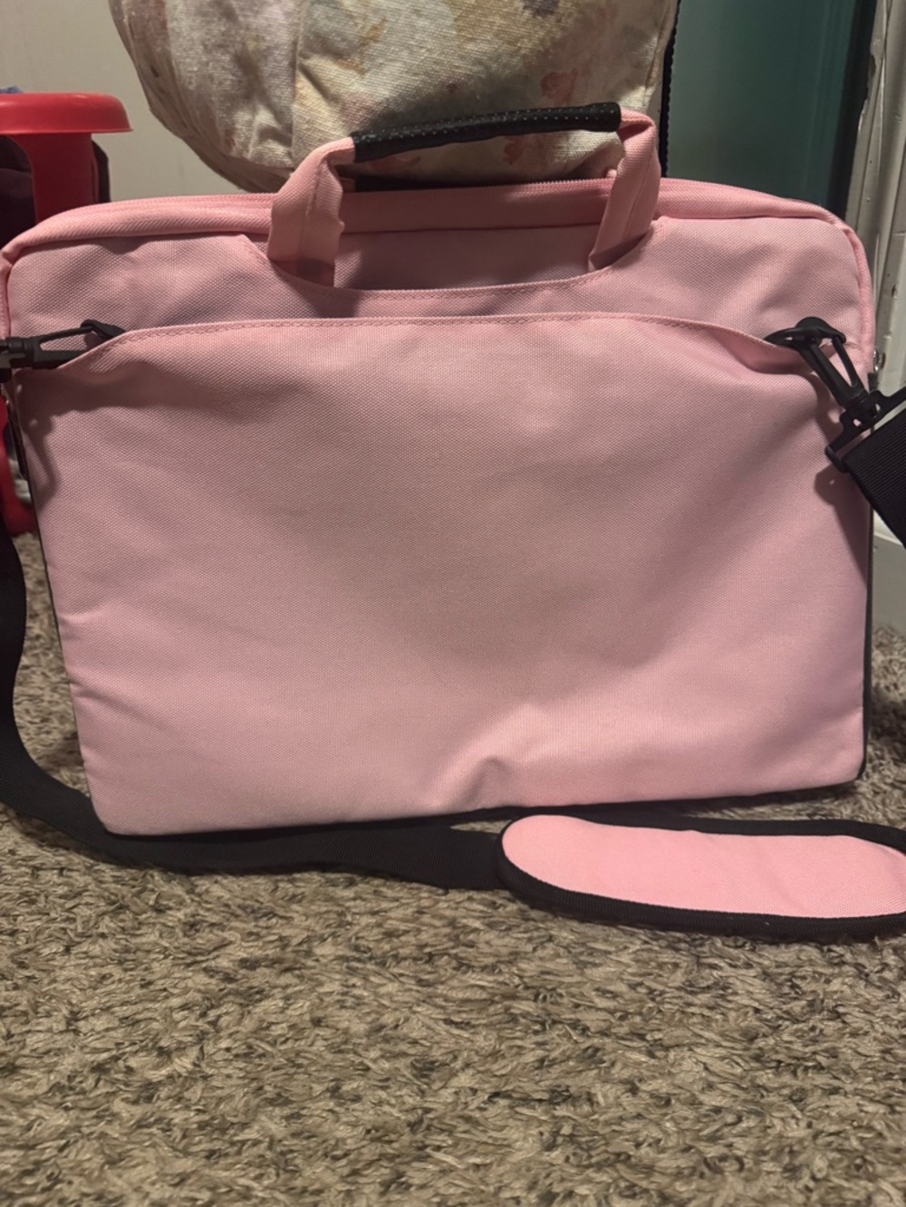 Pink Laptop/Tablet Shoulder Bag